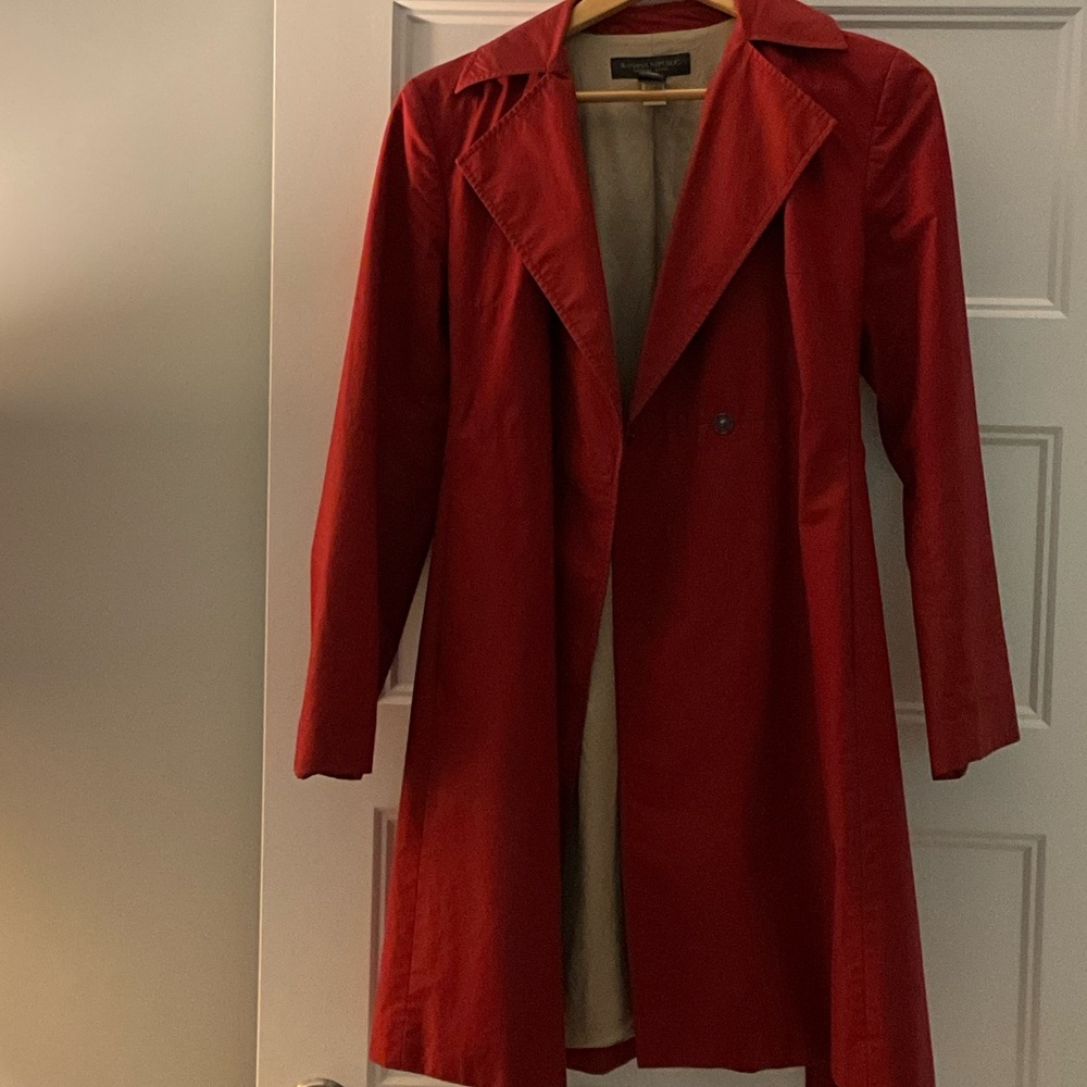 Banana Republic Women's Red Trench Coat